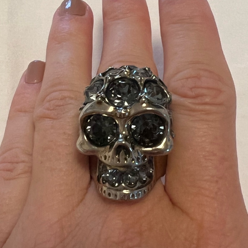 Alexander McQueen Skull Crystals Ring